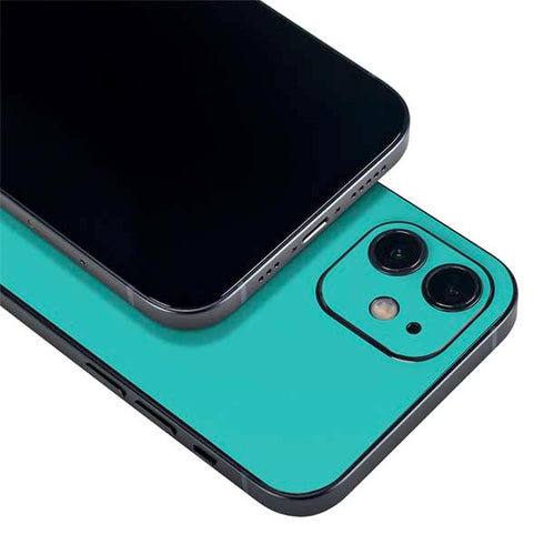 Aqua Blue Blue Solid iPhone 12 Mini Skin