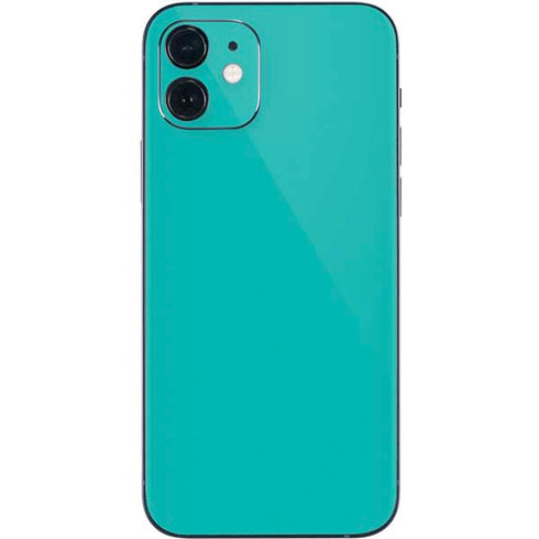 Aqua Blue Blue Solid iPhone 12 Skin