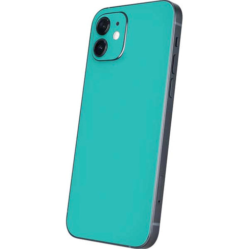 Aqua Blue Blue Solid iPhone 12 Skin