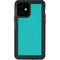 Aqua Blue Blue Solid iPhone 12 Waterproof Case