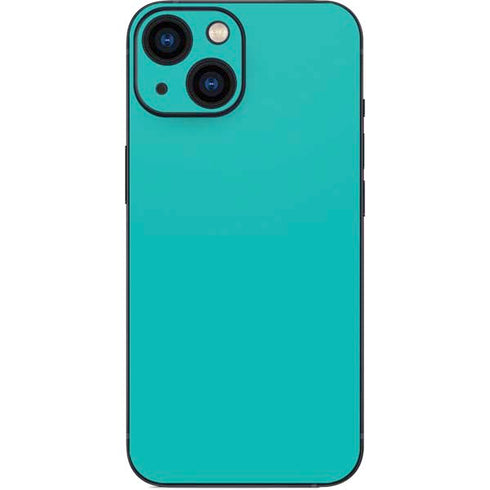 Aqua Blue Blue Solid iPhone 13 Mini Skin