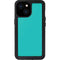 Aqua Blue Blue Solid iPhone 13 Mini Waterproof Case