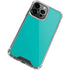 Aqua Blue Blue Solid iPhone 13 Pro Clear Case