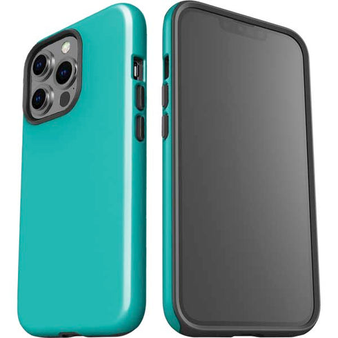 Aqua Blue Blue Solid iPhone 13 Pro Impact Case