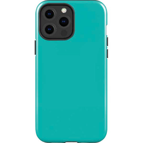 Aqua Blue Blue Solid iPhone 13 Pro Max Impact Case