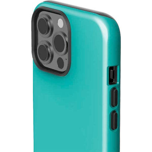 Aqua Blue Blue Solid iPhone 13 Pro Max Impact Case