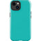 Aqua Blue Blue Solid iPhone 14 Plus Impact Case