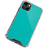 Aqua Blue Blue Solid iPhone 14 Plus Clear Case