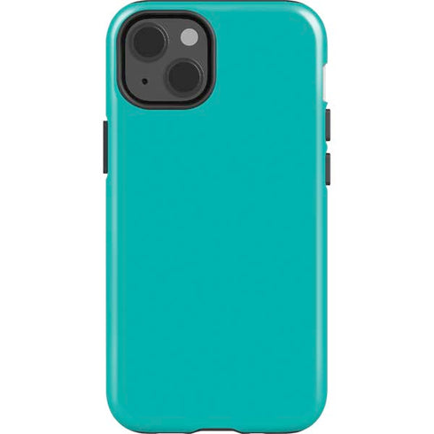 Aqua Blue Blue Solid iPhone 14 Impact Case