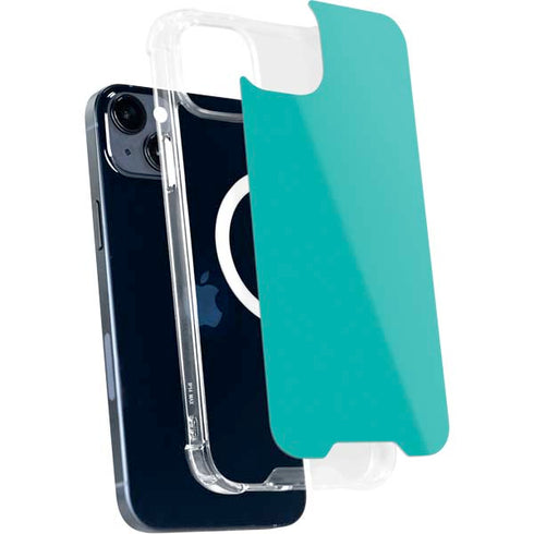 Aqua Blue Blue Solid iPhone 14 Plus MagSafe Case