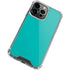 Aqua Blue Blue Solid iPhone 14 Pro Max Clear Case