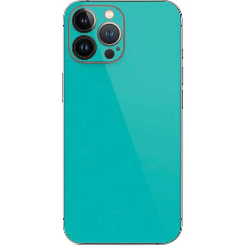 Aqua Blue Blue Solid iPhone 14 Pro Max Skin
