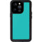 Aqua Blue Blue Solid iPhone 14 Pro Waterproof Case