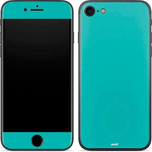 Aqua Blue Blue Solid iPhone 8 Skin