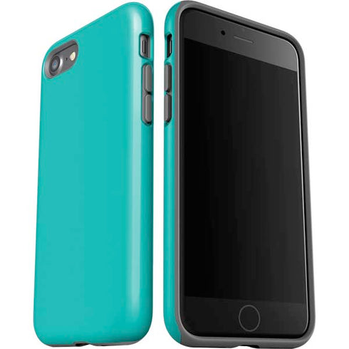 Aqua Blue Blue Solid iPhone SE (2nd & 3rd Gen) Pro Case