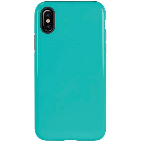 Aqua Blue Blue Solid iPhone X Pro Case