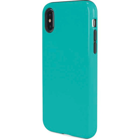 Aqua Blue Blue Solid iPhone X Pro Case