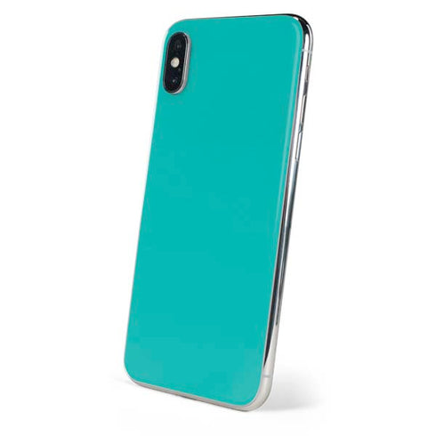 Aqua Blue Blue Solid iPhone X Skin