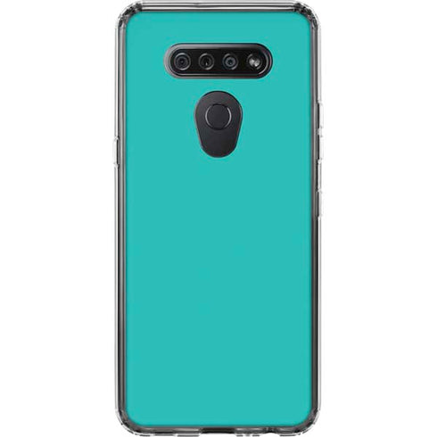 Aqua Blue LG K51/Q51 Clear Case