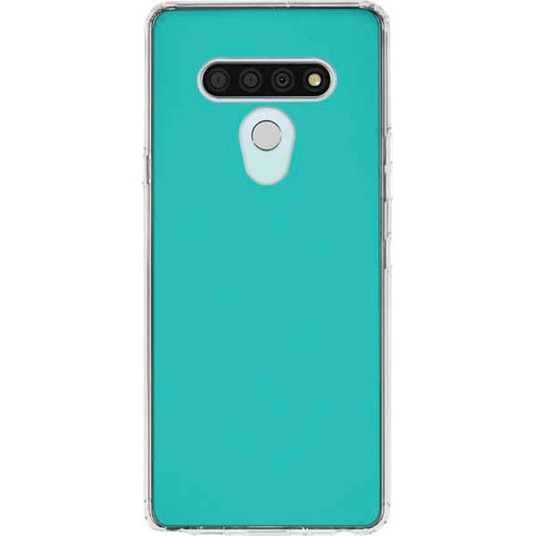 Aqua Blue LG Stylo 6 Clear Case