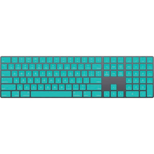 Aqua Blue Blue Solid Magic Keyboard with Numeric Keypad Skin