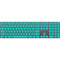 Aqua Blue Blue Solid Magic Keyboard with Numeric Keypad Skin