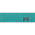 Aqua Blue Blue Solid Magic Keyboard with Numeric Keypad Skin