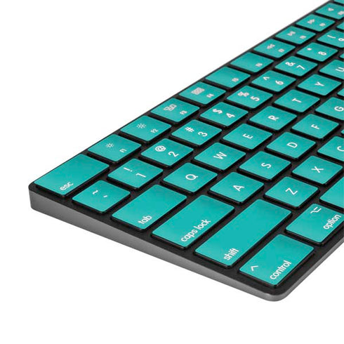 Aqua Blue Blue Solid Magic Keyboard with Numeric Keypad Skin