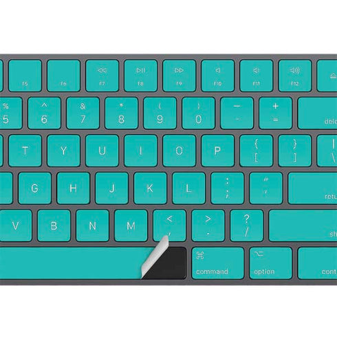 Aqua Blue Blue Solid Magic Keyboard with Numeric Keypad Skin