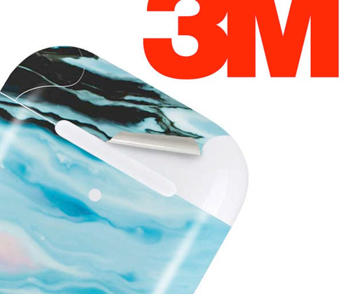 Aqua Blue Marble Ink Apple AirPods 2 Skin
