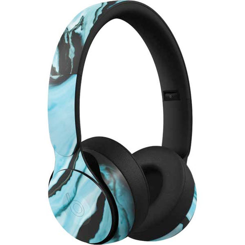 Aqua Blue Marble Ink Beats Solo Pro Skin