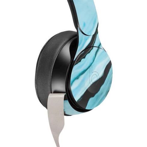 Aqua Blue Marble Ink Beats Solo Pro Skin