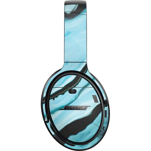 Aqua Blue Marble Ink Bose QuietComfort 35 II Headphones Skin