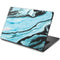 Aqua Blue Marble Ink Dell Chromebook Skin