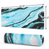 Aqua Blue Marble Ink Gaming Mouse Pad