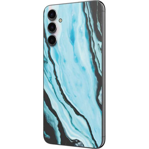 Aqua Blue Marble Ink Galaxy A14 5G Skin