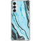 Aqua Blue Marble Ink Galaxy A15 5G Clear Case