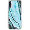 Aqua Blue Marble Ink Galaxy A50 Clear Case