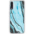 Aqua Blue Marble Ink Galaxy A50 Clear Case