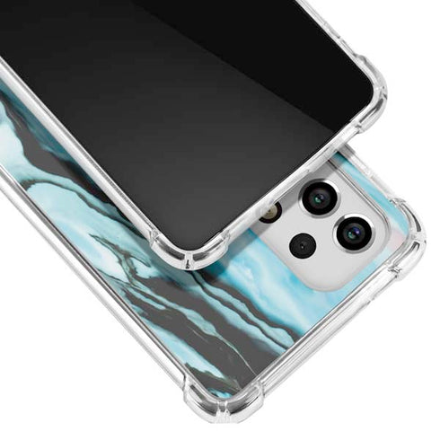 Aqua Blue Marble Ink Galaxy A53 5G Clear Case