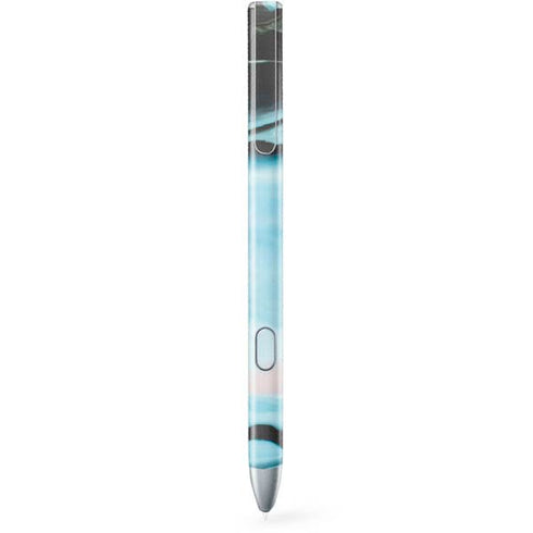 Aqua Blue Marble Ink Galaxy Book 12in Skin