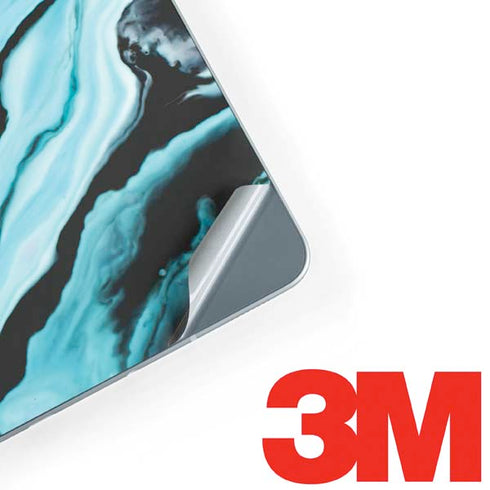 Aqua Blue Marble Ink Galaxy Book 12in Skin