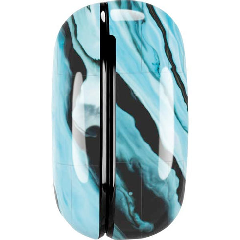 Aqua Blue Marble Ink Galaxy Buds Live Skin