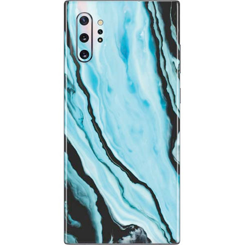 Aqua Blue Marble Ink Galaxy Note 10 Plus Skin