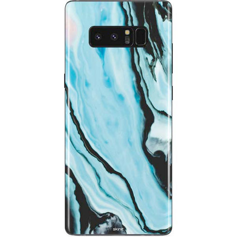 Aqua Blue Marble Ink Galaxy Note 8 Skin