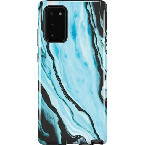 Aqua Blue Marble Ink Galaxy Note20 5G Pro Case