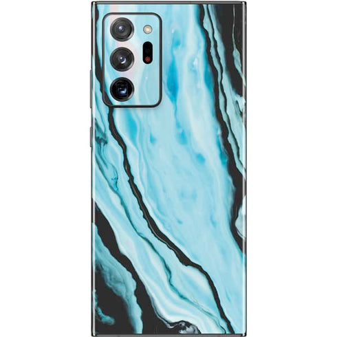 Aqua Blue Marble Ink Galaxy Note20 Ultra 5G Skin