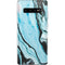 Aqua Blue Marble Ink Galaxy S10 Plus Skin