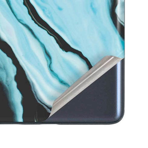 Aqua Blue Marble Ink Galaxy S20 Fan Edition Skin