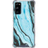 Aqua Blue Marble Ink Galaxy S20 FE Clear Case